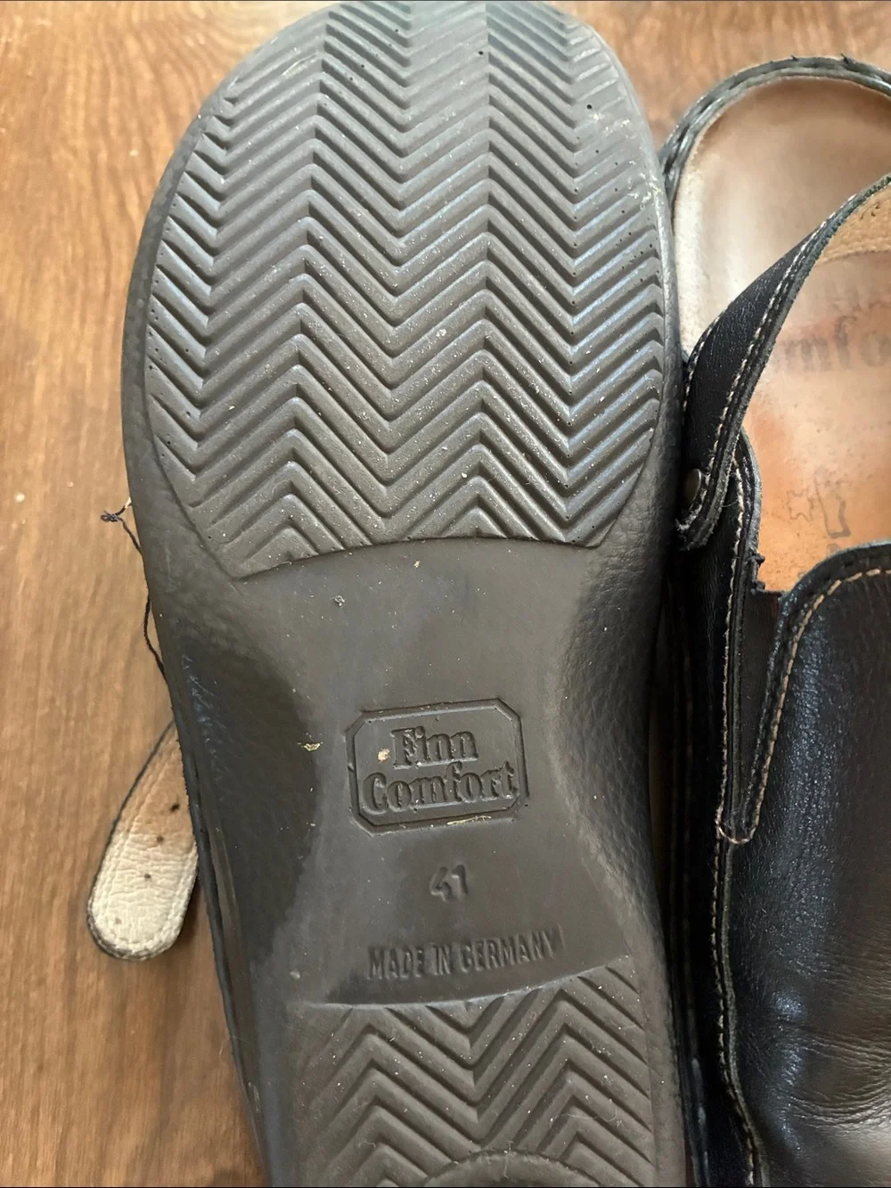 Finn comfort Black Leather Slip-On Shoes